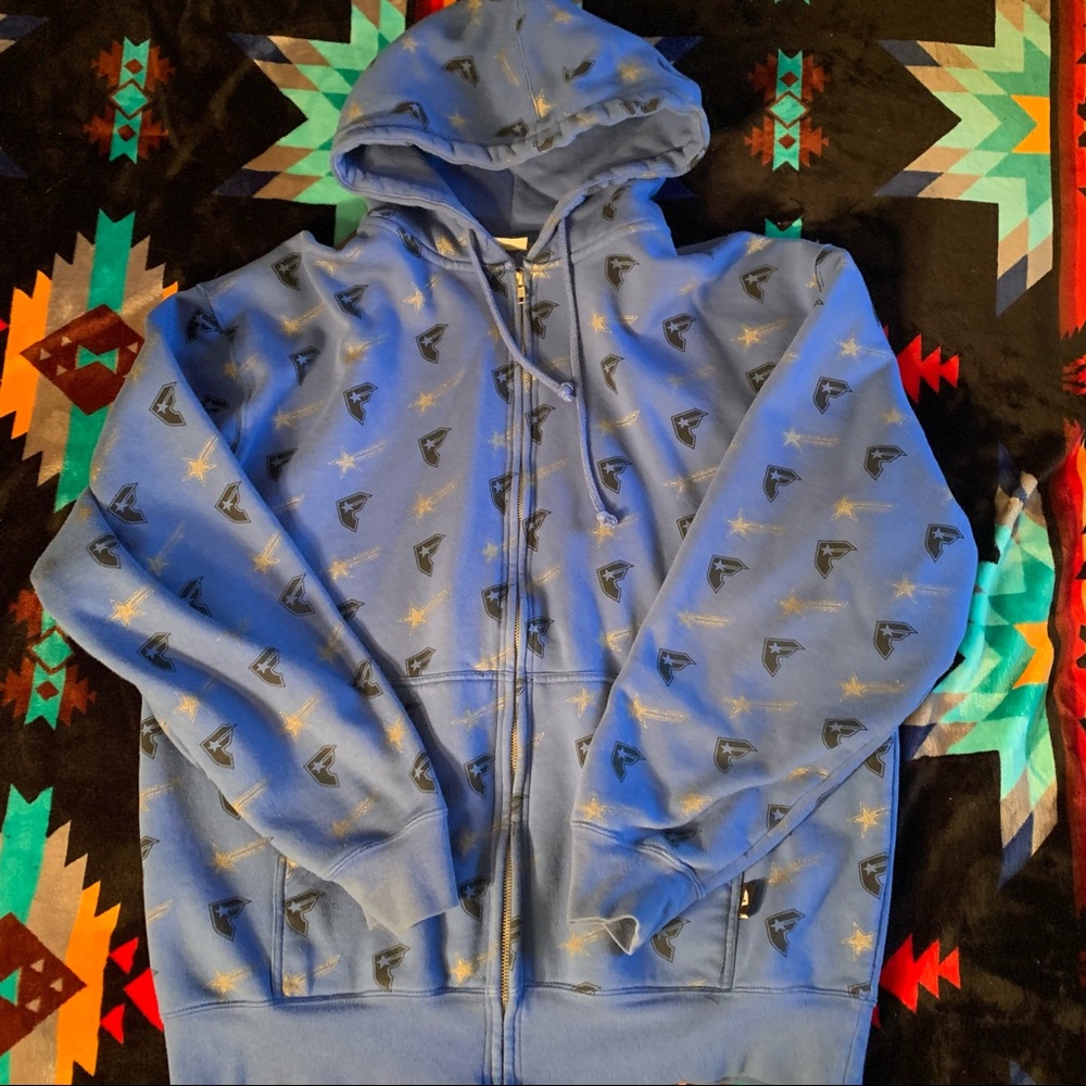 Famous stars and straps blue hoodie